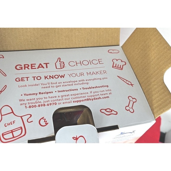 Dash Mini Dog Treat Maker Non-Stick Surface 6 Natural Biscuits Brand New In Box - Picture 8 of 8